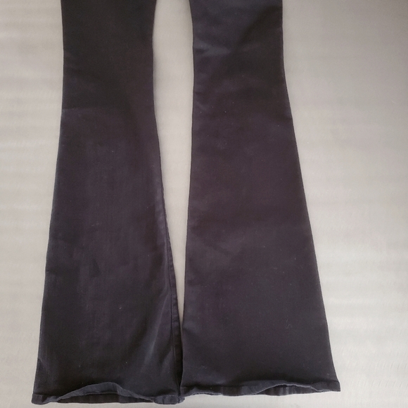 Frame Denim Le High Flare Black Jeans Stretch High Waisted Film Noir Size 24 - Picture 5 of 13